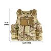 Camo Military Tactical Vest Plate Carrier Holster Molle Assault Combat Gear