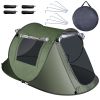 3-4 Person Pop Up Tent Automatic Setup Camping Tent Waterproof Instant Setup Tent with 2 Mosquito Net Windows Carrying Bag for Hiking Climbing Adventu