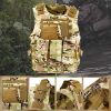 Camo Military Tactical Vest Plate Carrier Holster Molle Assault Combat Gear