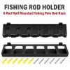 Fishing Rod Rack Vertical Holder Horizontal Wall Mount Boat Pole Stand Storage