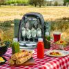 Picnic Backpack Set With Cutlery Kit Cooler Compartment Blanket For 4 Persons Picnic Bag with Tableware for Outdoor Camping BBQ