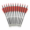 7.5" inch R9 Crossbow Bolts Carbon Arrows 2" Red Vanes with 100grain Broadhead