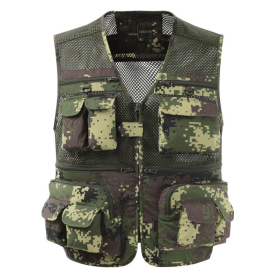 Multi-pocket Men's Professional Photography Vest (Option: Green Electronics-2XL)