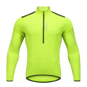 Breathable and quick-drying cycling long-sleeved shirt (Option: Green-M)