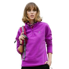 Jacket Liner Pullover Fleece Outdoor Women's Clothing (Option: Purple-L)