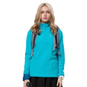 Autumn And Winter Warm Jacket Women's New Style Outdoor Women's Fleece Jacket (Option: Lake Blue-L)