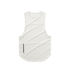 Mens Sports Vest Summer Quick Drying (Option: White light board-2XL)