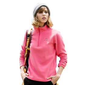 Jacket Liner Pullover Fleece Outdoor Women's Clothing (Option: Watermelon Red-XL)