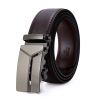 Men's Comfort Leather Ratchet Dress Belt With Automatic Click Buckle