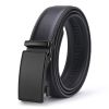 Men's Comfort Leather Ratchet Dress Belt With Automatic Click Buckle