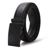 Men's Comfort Leather Ratchet Dress Belt With Automatic Click Buckle