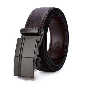 Men's Comfort Leather Ratchet Dress Belt With Automatic Click Buckle (Color: 9, size: 4.1ft (125cm) Adjust)