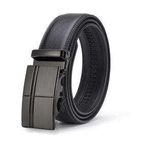 Men's Comfort Leather Ratchet Dress Belt With Automatic Click Buckle (Color: 2, size: 4.1ft (125cm) Adjust)