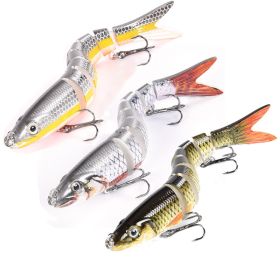 3pcs 8 Segment Fishing Lure Multi Jointed Artificial Bait Slow Sinking Bionic Fishing Bait Ice Fishing Gear (Color: 390 (3pcs With Opp Bag ))