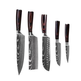 6 Piece Set 8 Piece Set 10 Piece Set Knife Chef's Knife Chef's Knife Kitchen Knife Cooking (Color: 5piece set)