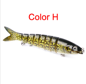 Pike Fishing Lures Artificial Multi Jointed Sections Hard Bait Trolling Pike Carp Fishing Tools (Color: H)