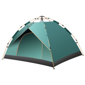 Camping Outdoor Travel Double-decker Automatic Tent (Option: Dark green-2to3people and moistureproof)