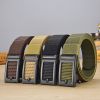 Men's Fashion Ratchet Belt Golf Belt; 1 3/8inch Quick Release Automatic Slide Buckle Nylon Web Webbing Belt For Outdoor Work; Military Tactical Belt