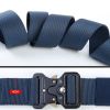 Hefujufang Men's Tactical Belt Military Camouflage Style Nylon Belts Webbing Belt with Heavy-Duty Quick-Release Buckle